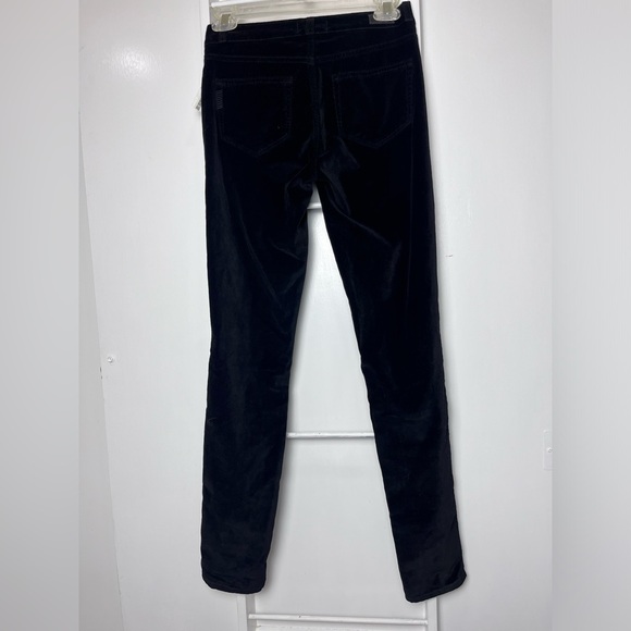 PAIGE VERDUGO ULTRA SKINNY BLACK OVERDYE VELVET JEANS 24 - Picture 7 of 7